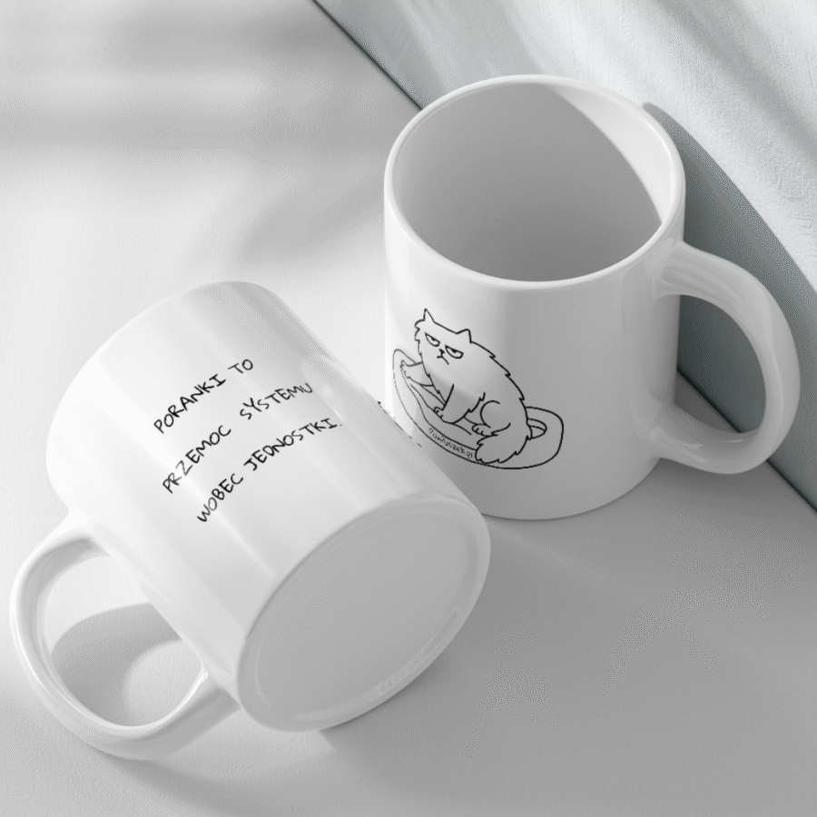 Kubek Pan Puszek - poranki to przemoc